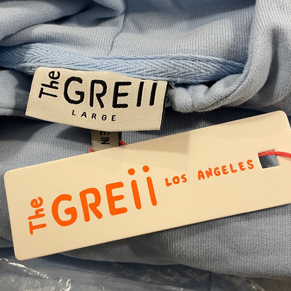 Light Sky Blue Hooded Two-Piece Lounge Set size L - Picture 5 of 9